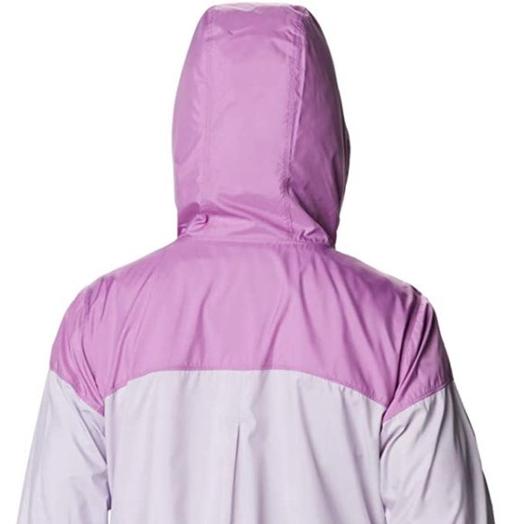 🆕Columbia Women's Flash Forward Lined Windbreaker Jacket, XS-Pale Lilac/Blossom - Picture 2 of 6
